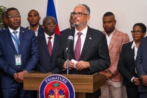 Photos prise sur la page X e la présidence d'Haïti, le 11 novembre 2024, supervisé par Vinchy